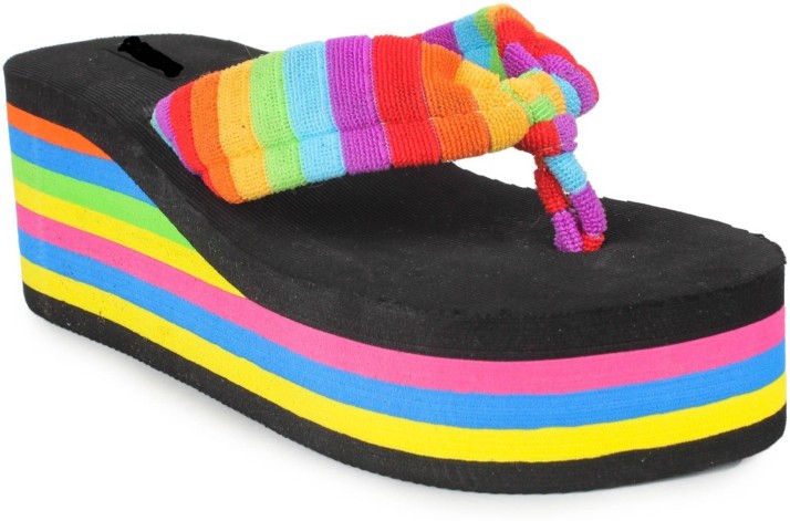 wedge flip flops new look