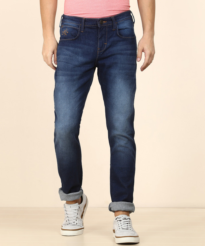 wrangler skinny men's blue jeans