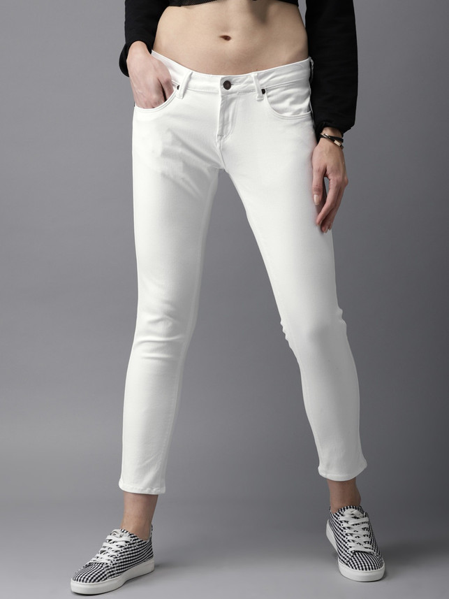 HERE\u0026NOW Regular Women White Jeans 