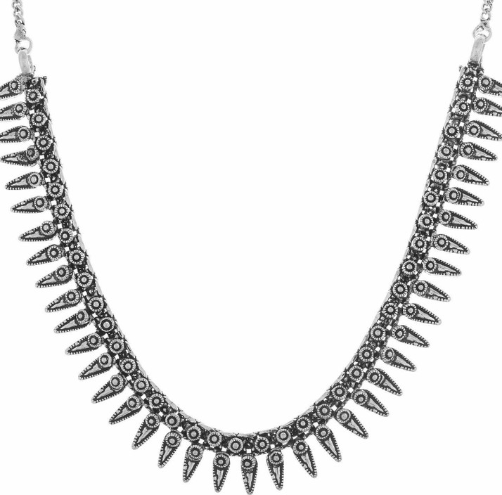 Saissa Oxidized Kolhapuri Silver Plated 