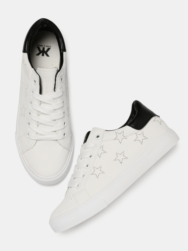 kook n keech white sneakers