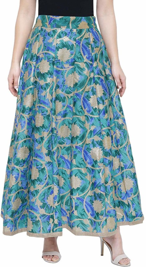 blue skirt combination top