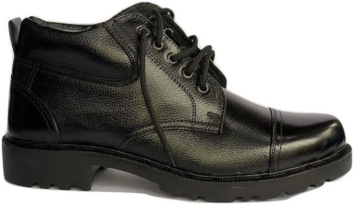 Police Leather Shoe 998AM-BLK For Men 