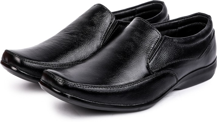 flipkart shoes black leather