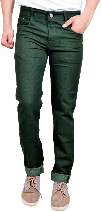 dark green denim jeans