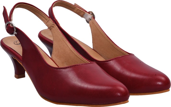 maroon colored heels
