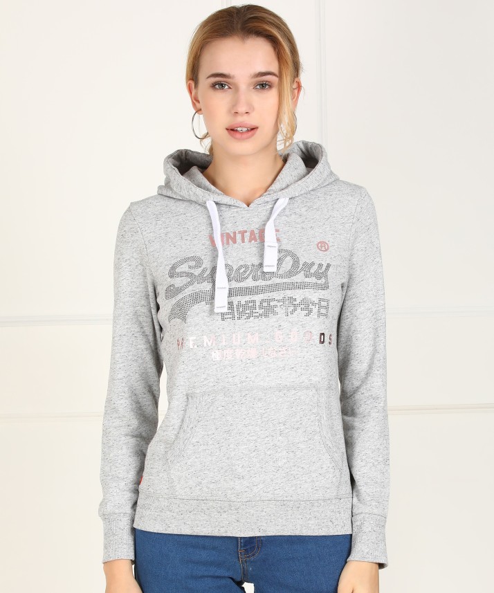 womens grey superdry hoodie