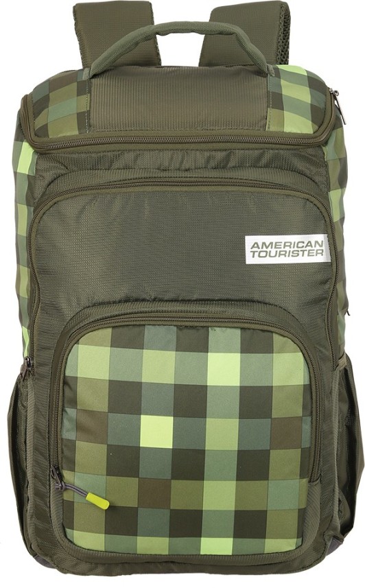 american tourister olive green backpack