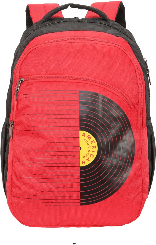 red american tourister backpack