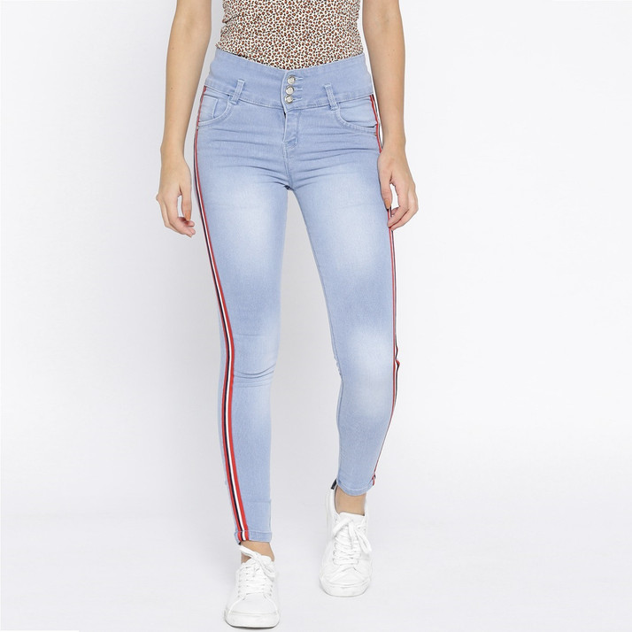 purple feather jeans