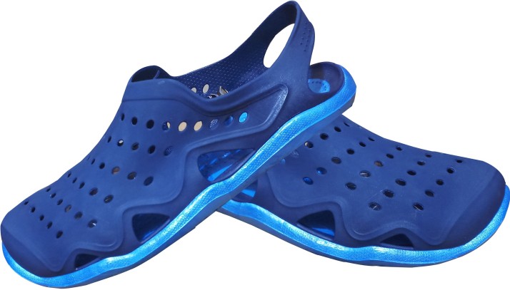 men blue clogs