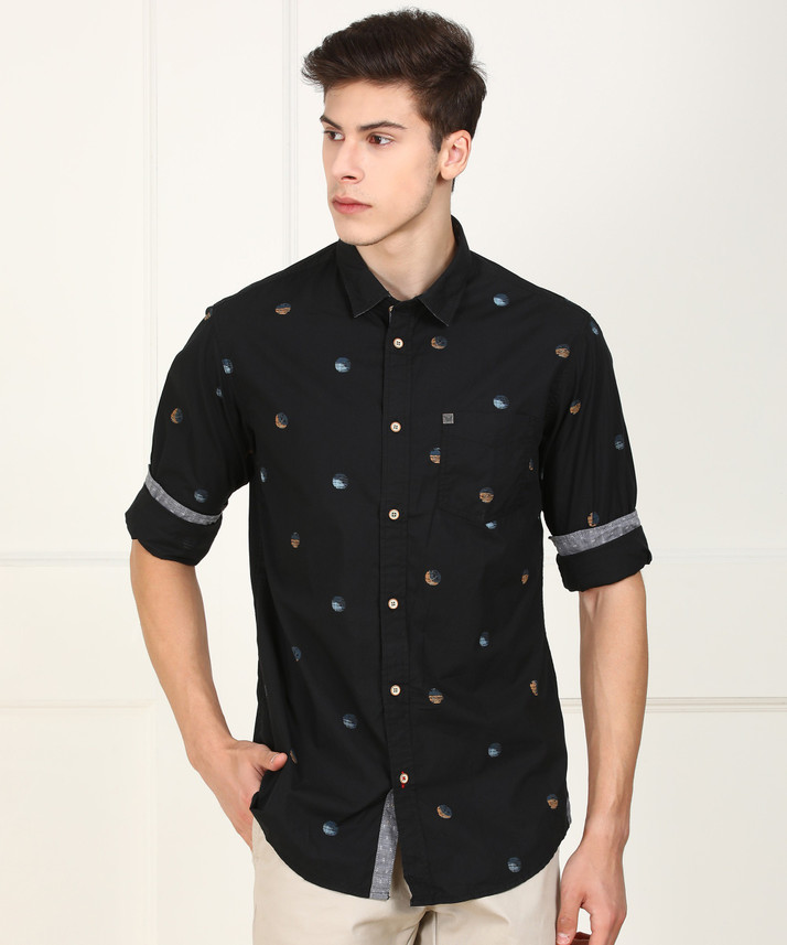 Arrow Jeans Men Printed Casual Black 