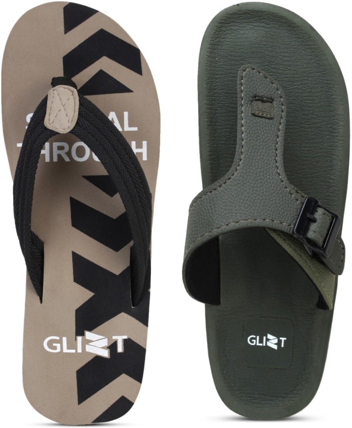 Glizt Men Slippers Flip Flops - Buy 