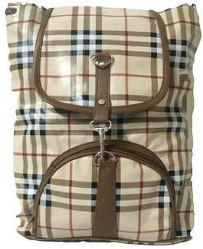 brown check designer bag