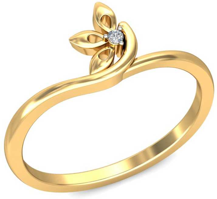 P.N.Gadgil Jewellers Timeless 22kt Cubic Zirconia Yellow Gold ring 