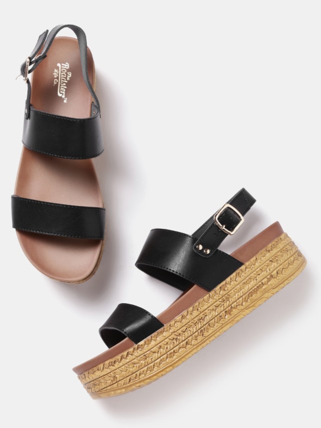 roadster black sandals