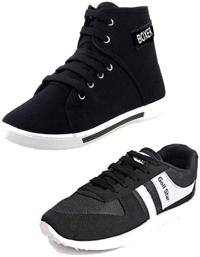 stylish black sneakers