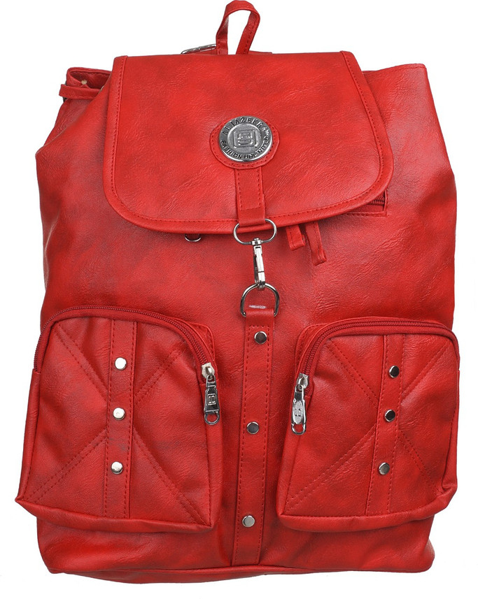 ladies red backpack