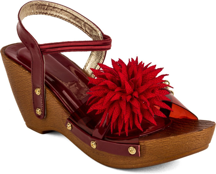 cute red wedges