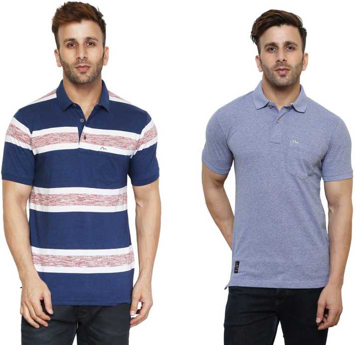 Mudo Solid Men Round Neck Multicolor T Shirt
