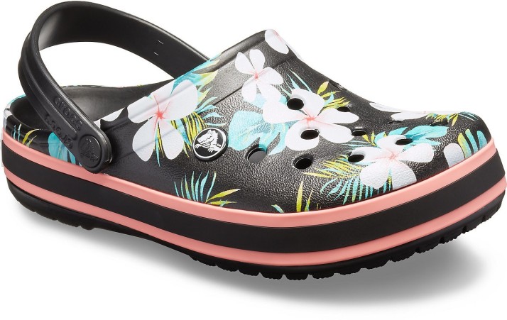 black floral crocs