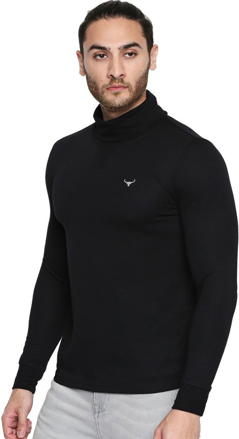 FBB - BUFFALO Solid Men High Neck Black 