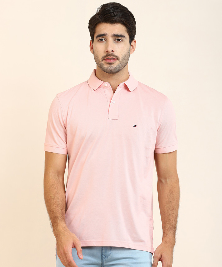 tommy hilfiger pink t shirt mens