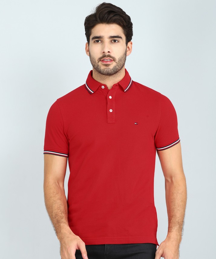 red polo tommy hilfiger