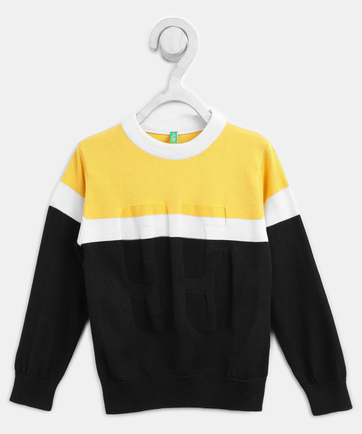 yellow black sweater