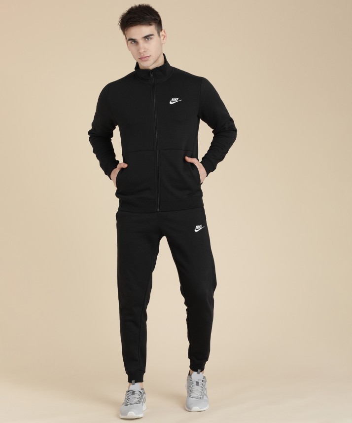 nike solid men's track suit