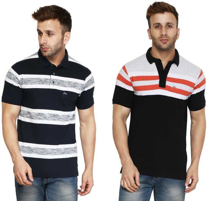 Mudo Striped Men Polo Neck Multicolor T Shirt Buy Mudo Striped Men Polo Neck Multicolor T Shirt Online At Best Prices In India Flipkart Com