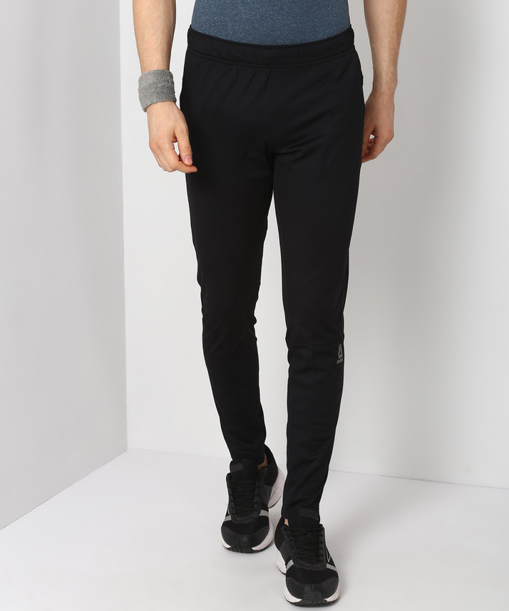 reebok solid men's track pants