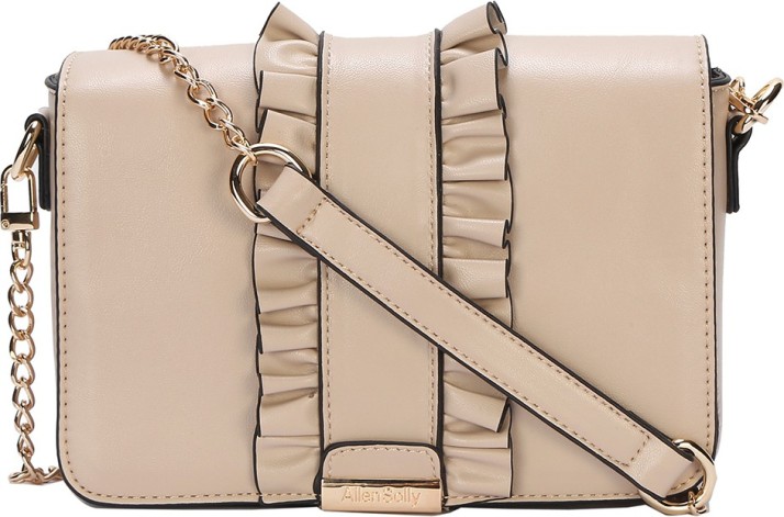 allen solly beige sling bag