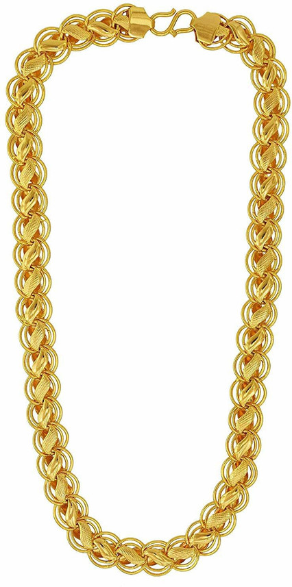 SILVERISH 24K Gold Plated Chain Leaf 