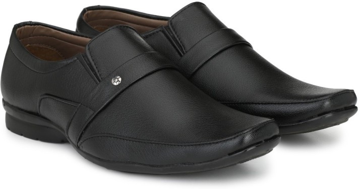 6-11 Mens  Formal Slip On Smart Black Shoes Size UK