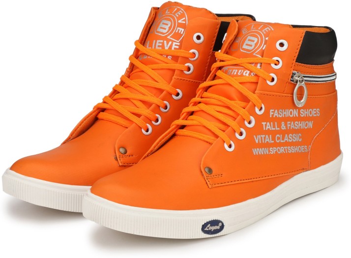 orange high top sneakers