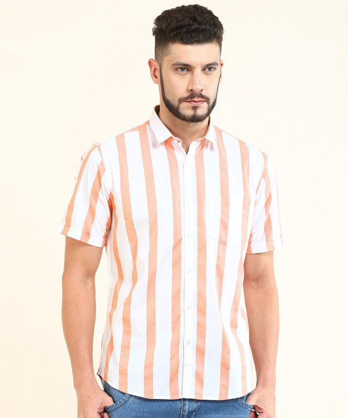 Allen Solly Men Striped Casual White 