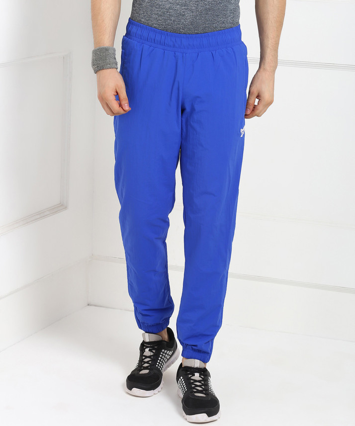 reebok blue track pants