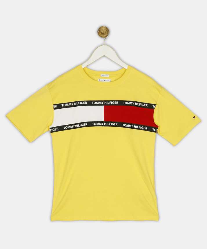 Tommy Hilfiger Boys Applique Cotton Blend T Shirt Price In India