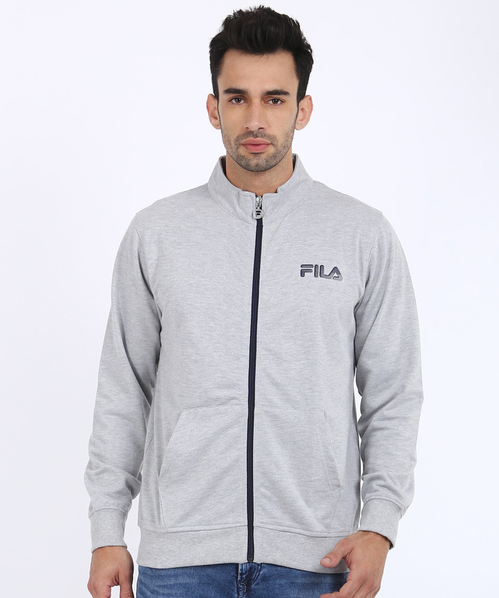 fila full sleeve solid men's sweatshirt