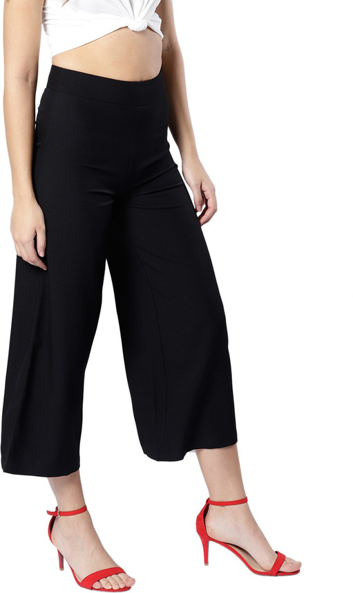 HARPA Regular Fit Women Black Trousers 