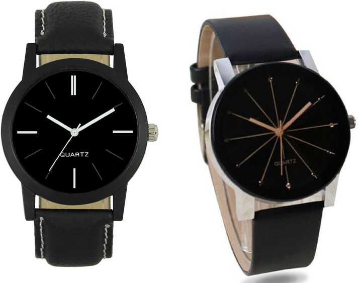 Indicare Couple Watch Black Leather Belt Analog And Girl Black Color Couple Watch Watch Boy And Girl Analog Watch For Couple Buy Indicare Couple Watch Black Leather Belt Analog And