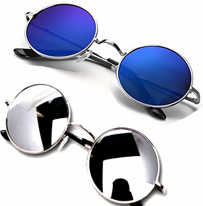 Buy Riffko Round Sunglasses Blue 