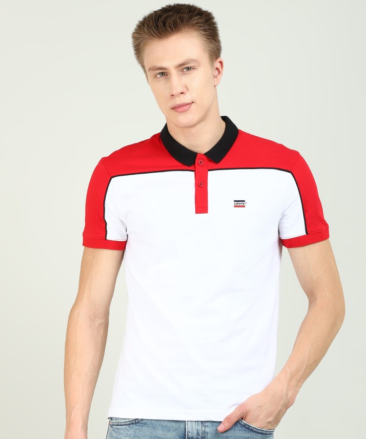 levis white polo t shirt