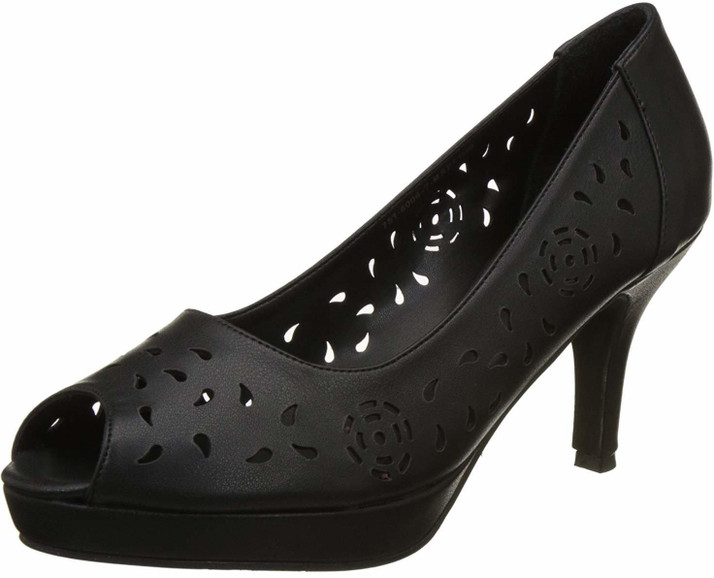 bata women black heels