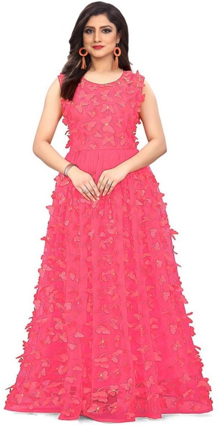 pink gown flipkart