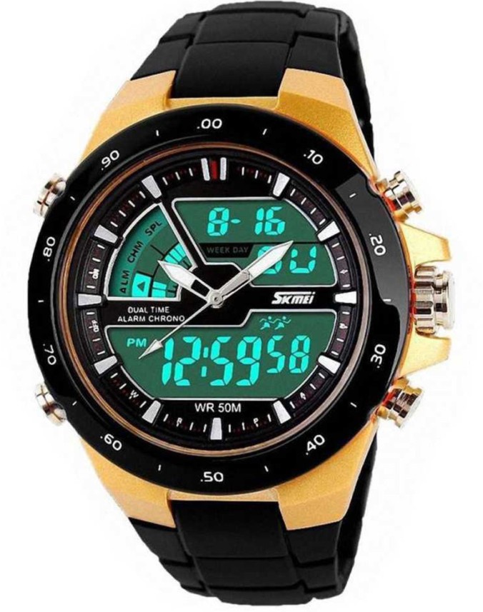 skmei gold digital watch