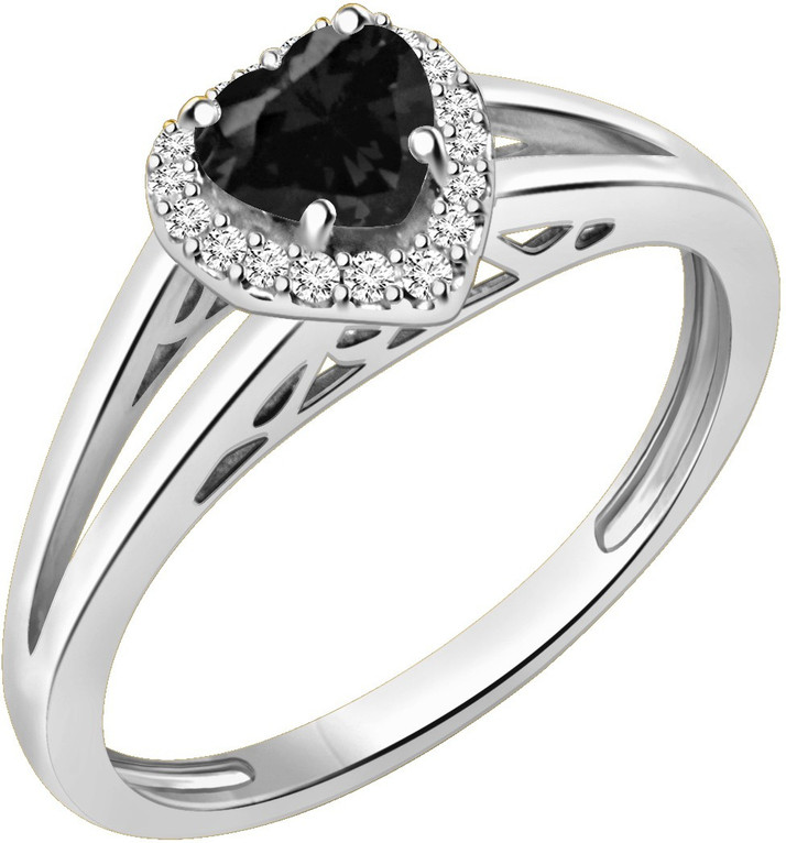 Heart Ring,Black Heart Diamond Rings 