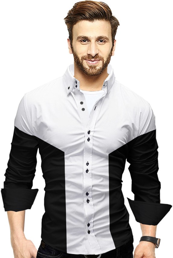 black and white shirt mens