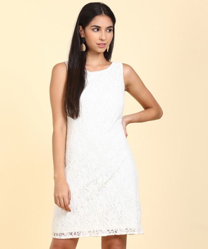 flipkart white dress